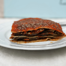LASAGNA VEGGIE DE CREPES INTEGRALES CON BERENJENA – (VG08)